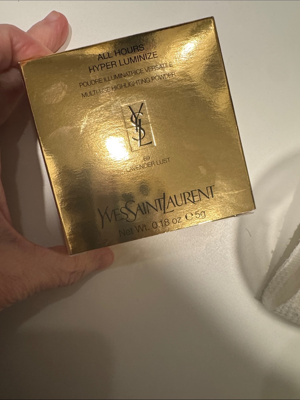 Yves Saint Laurent Shimmery Gold Compact - Lavender Lust